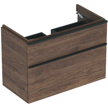 Тумба для раковины Geberit Smyle Square с ящиками выдвижными 90*47 цвет пекан